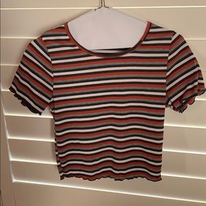 short sleeve lettuce trim tee